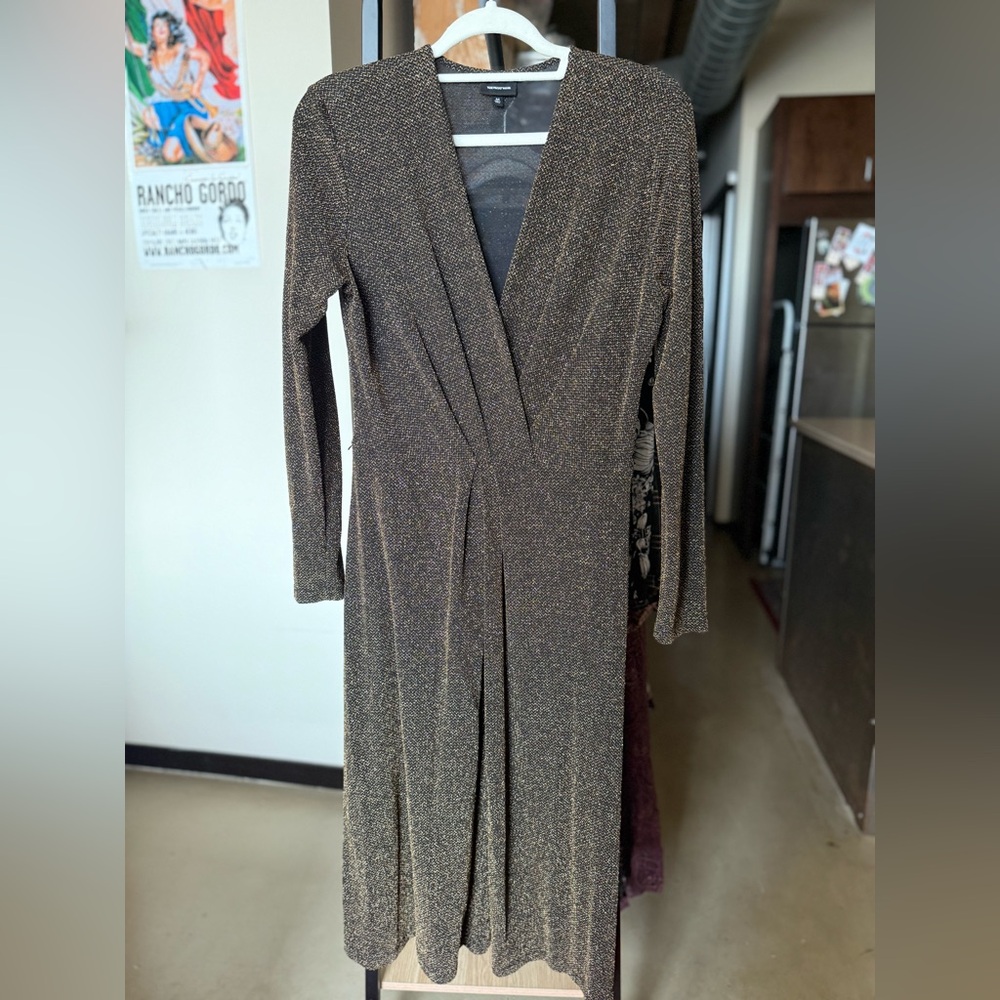 Elegant Black and Gold Women's Dress